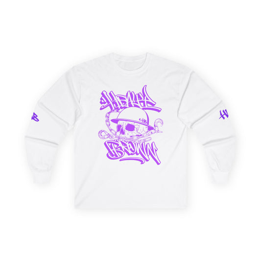 Edgy Skull Graphic Long Sleeve Tee - Unisex Streetwear