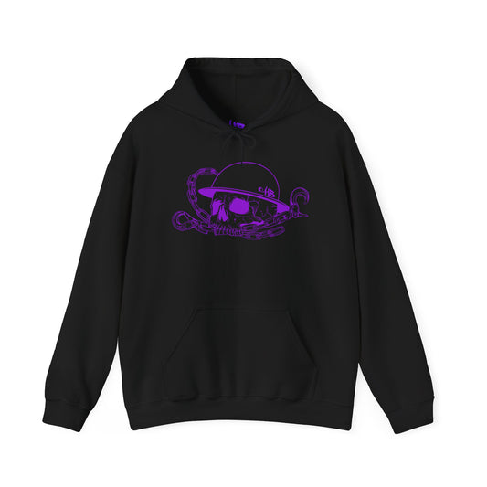 Purple Skull and Chain Hoodie